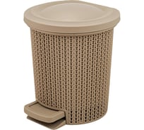 Контейнер для мусора с педалью Spin&Clean Ajur 6 л кофейный SV4064КФ 220576