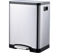 Контейнер для разделения мусора Nofer 15 л х 2, с педалью и плавной крышкой 09112.S