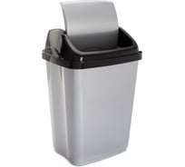 Ведро для мусора HOBBY LIFE VITTORIO серое, 10л HL011403
