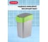 Контейнер для мусора CURVER FLIP BIN серебристый/зеленый 9 л 02170-P80 7