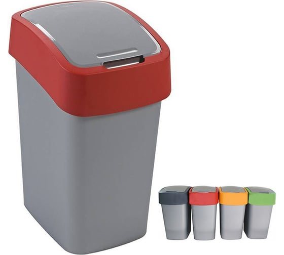 Контейнер для мусора CURVER FLIP BIN 50 л красный 02172-547-00