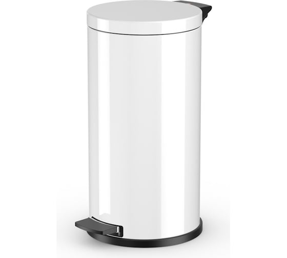 Мусорный контейнер Hailo Solid L 18 л, сталь, белый, с оцинкованным ведром, 0522-090