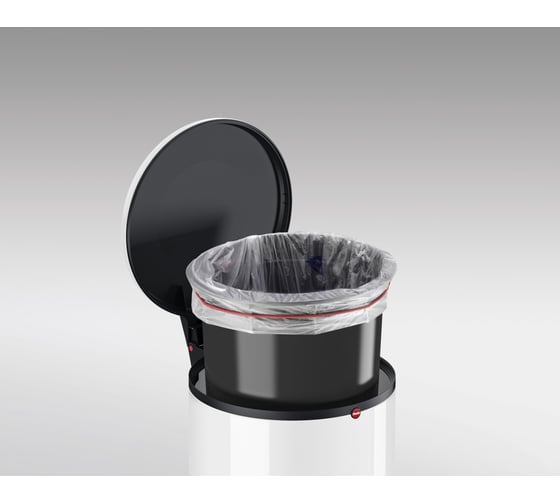Мусорный контейнер Hailo Harmony M 12л, сталь, черный, 0515-060