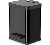 Мусорный контейнер Hailo Oko duo Plus M 2x9 л, сталь, черный, 0622-260