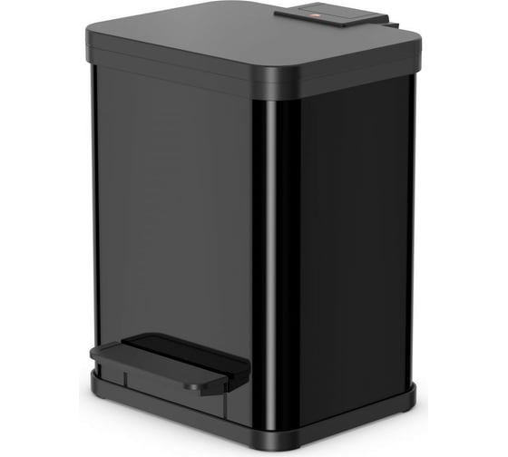 Мусорный контейнер Hailo Oko uno Plus M 17л, сталь, черный, 0619-260 1