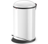Мусорный контейнер Hailo Harmony M 12л, нержавеющая сталь, белый, 0515-030