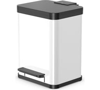 Мусорный контейнер Hailo Oko uno Plus M 17л, сталь, белый, 0619-230