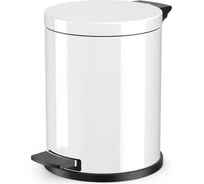 Мусорный контейнер Hailo Solid M 12л, сталь, белый, с оцинкованным ведром, 0514-099