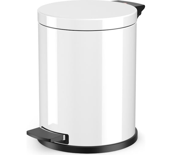 Мусорный контейнер Hailo Solid M 12л, сталь, белый, с оцинкованным ведром, 0514-099