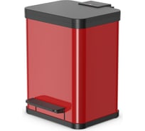 Мусорный контейнер Hailo Oko uno Plus M 17л, сталь, красный, 0619-240