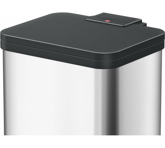 Мусорный контейнер Hailo Оko duo Plus M 2x9 л, нержавеющая сталь, хром, 0622-200