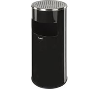 Урна LAIMA с пепельницей 27 литров, 600х250 мм, нержавеющая сталь, черная, Профессионал, 606300