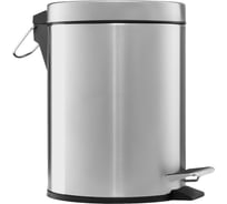 Корзина для мусора с педалью Merida металлическая, напольная, матовая, 5 л KIM409