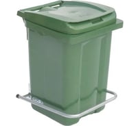 Мусорный контейнер Дигрус с педалью 60 л зеленый 22.С29-З/Д