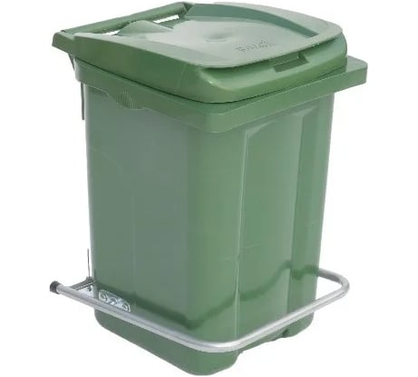 Мусорный контейнер Дигрус с педалью 60 л зеленый 22.С29-З/Д
