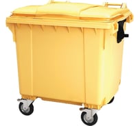 Мусорный контейнер Дигрус 1100 л желтый 29.С19-Ж/Д