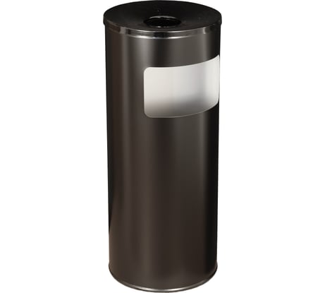 Корзина для бумаг Титан Мета 250 с пепельницей черный 4607078081045