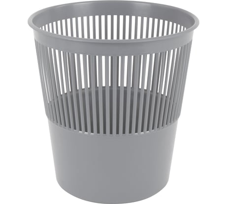 Корзина для бумаг BRAUBERG сетчатая, 9 литров, серая 237002
