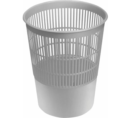 Корзина для бумаг BRAUBERG сетчатая, 14 литров, серая 237004