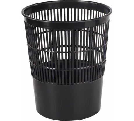 Корзина для бумаг BRAUBERG сетчатая, 14 литров, черная 237003