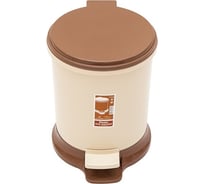 Мусорное ведро Элластик-Пласт с педалью 11 л, бежевый ЭП 944967