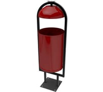 Урна уличная FerrumFormat Рубин 20 л с крышкой и пепельницей красный 4620065512032