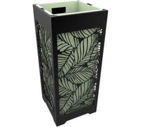 Урна уличная FerrumFormat СПУ1 Монстера корпус RAL 9005 глубокий черный муар, бак RAL 5012 голубой глянец 4620065516139