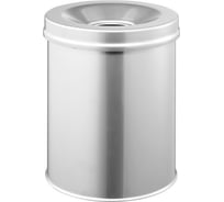 Стальная круглая мусорная корзина DURABLE SAFE 15 литров, серебристая 330523