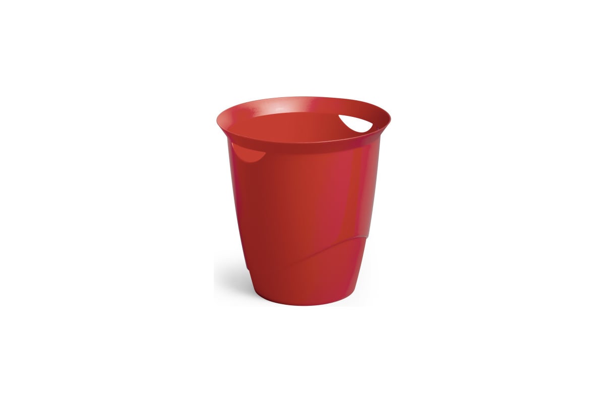 Легкая пластиковая корзина для мусора DURABLE TREND 16 литров, красный .