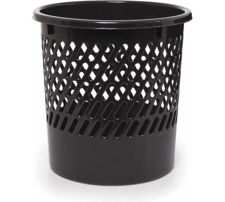 Сетчатая корзина для бумаг STAFF Basic 11 л черная 237917