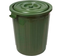 Круглый мусорный бак BORA 73 л 565х500 мм пластик зеленый 1/7 ПЛ-BO256