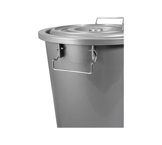 Круглый мусорный бак BORA 27 л 405х355 мм с крышкой на зажимах пластик 1/20 ПЛ-BO253dg