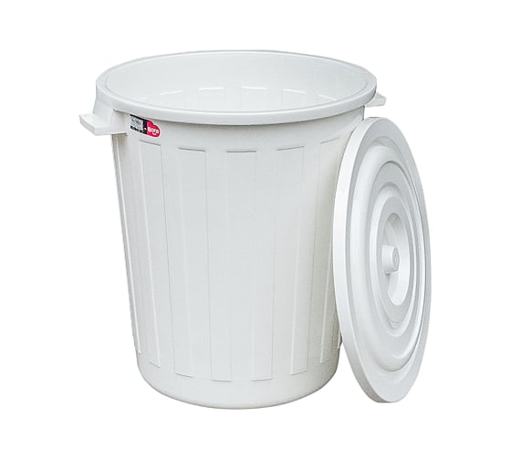 Круглый мусорный бак BORA 73 л 565х500 мм пластик белый 1/7 ПЛ-BO256w