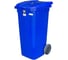 Прямоугольный мусорный бак BORA 120 л на колесах пластик синий 1/3 ПЛ-BO997s 1