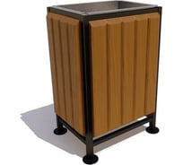 Урна 7 скамеек Элегант RAL 9005, сосна, тик 67038/ЭЛЕГ/9005/C_ТИК