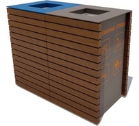 Уличная урна 7 скамеек Перспектива, сосна, палисандр 67077/ПЕРСП/С_ПАЛ