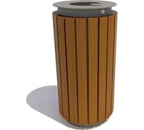 Урна 7 скамеек Тубус сосна, тик 67102/ТУБУС/C_ТИК