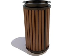 Уличная урна 7 скамеек Стрит, сосна, палисандр 67058/СТРТ/9005/С_ПАЛ 17821552