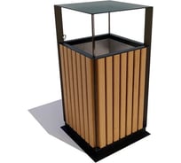 Урна-пепельница 7 скамеек Эстет, сосна, дуб 67100/ЭСТ_ПЕП/9005/C_ДУБ