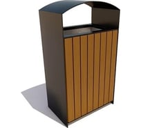 Урна 7 скамеек Базис, лиственница, тик 67104/БАЗИС/Л_ТИК