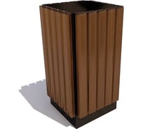 Уличная урна 7 скамеек Вертикаль, сосна, палисандр 67023/ВЕРТ/9005/С_ПАЛ