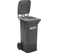 Большой пластмассовый контейнер для мусора EUROKRAFTpro 120 л черный 761325