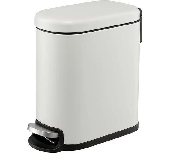 Мусорное ведро Smart Solutions с педалью, светло-серое, 5 л SS0000244