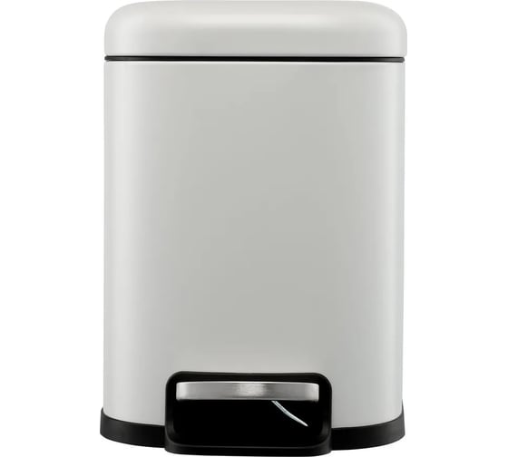Мусорное ведро Smart Solutions с педалью, светло-серое, 6 л SS0000246
