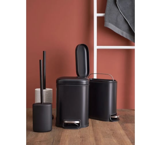 Мусорное ведро Smart Solutions с педалью, графит, 6 л SS0000247