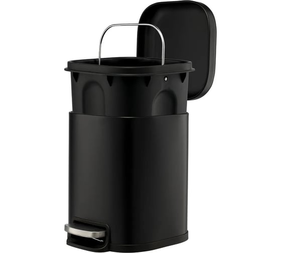 Мусорное ведро Smart Solutions с педалью, графит, 6 л SS0000247