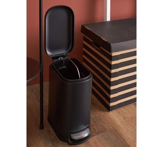 Мусорное ведро Smart Solutions с педалью, графит, 5 л SS0000245