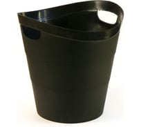 Цельная корзина для бумаг Calligrata Uni 2002 пластик 14 л, черная 4754048