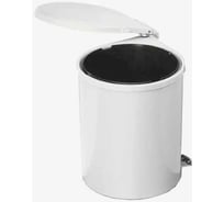 Ведро для мусора ALBIO навесное круглое, белое, пластик 13 л ALVEUS 227996