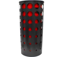 Урна металлическая уличная ПРОФМЕТСТИЛЬ Круг черно-красная 1149